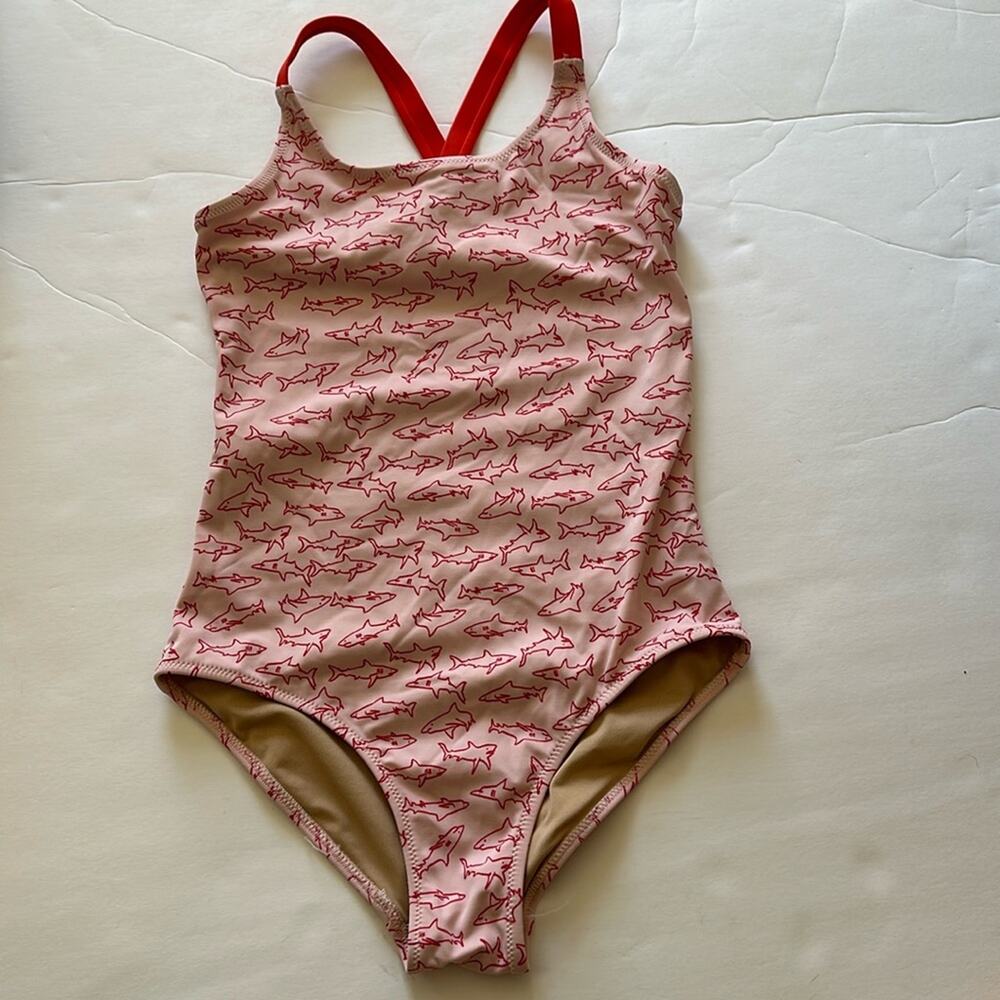 Amazon Essentials One piece Shark Swimsuit Size M 8